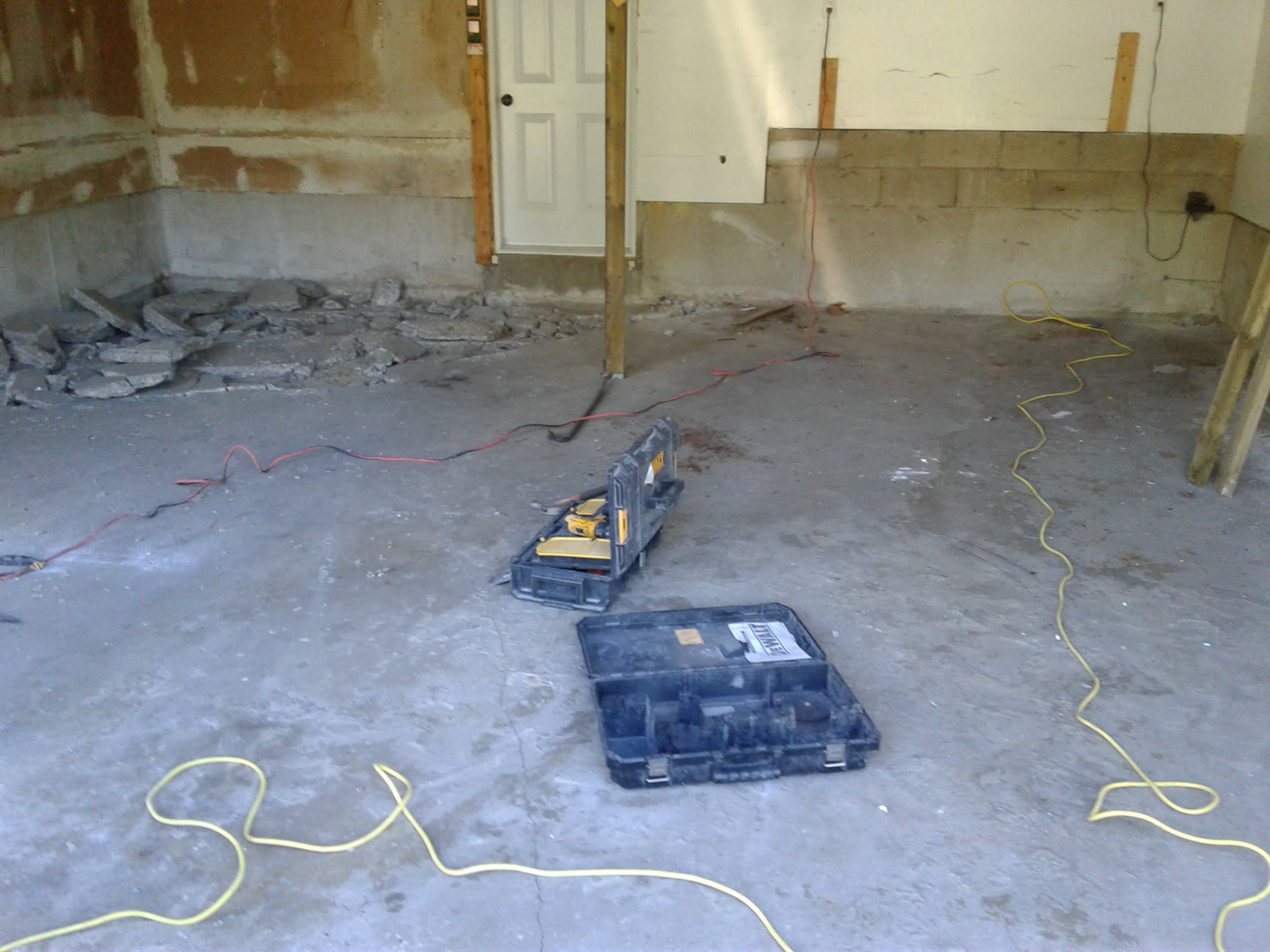 Concrete garage floor work by Toronto Concrete Repairs in the GTA