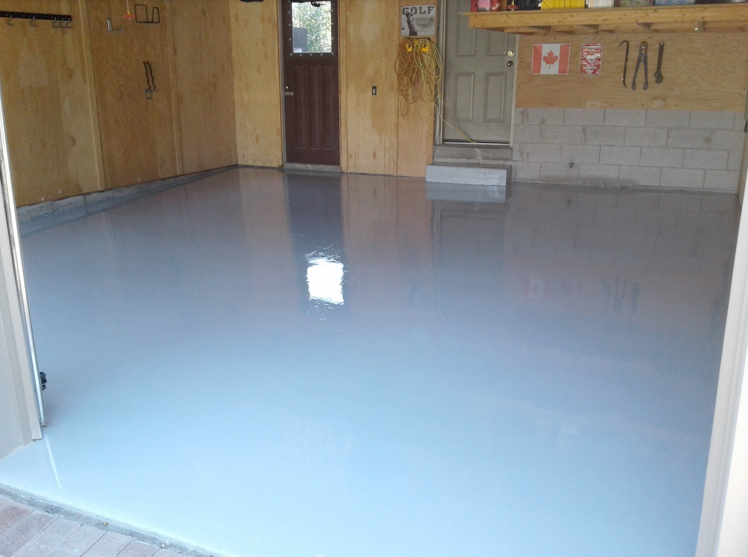 Garage floor repaired and coated in Toronto