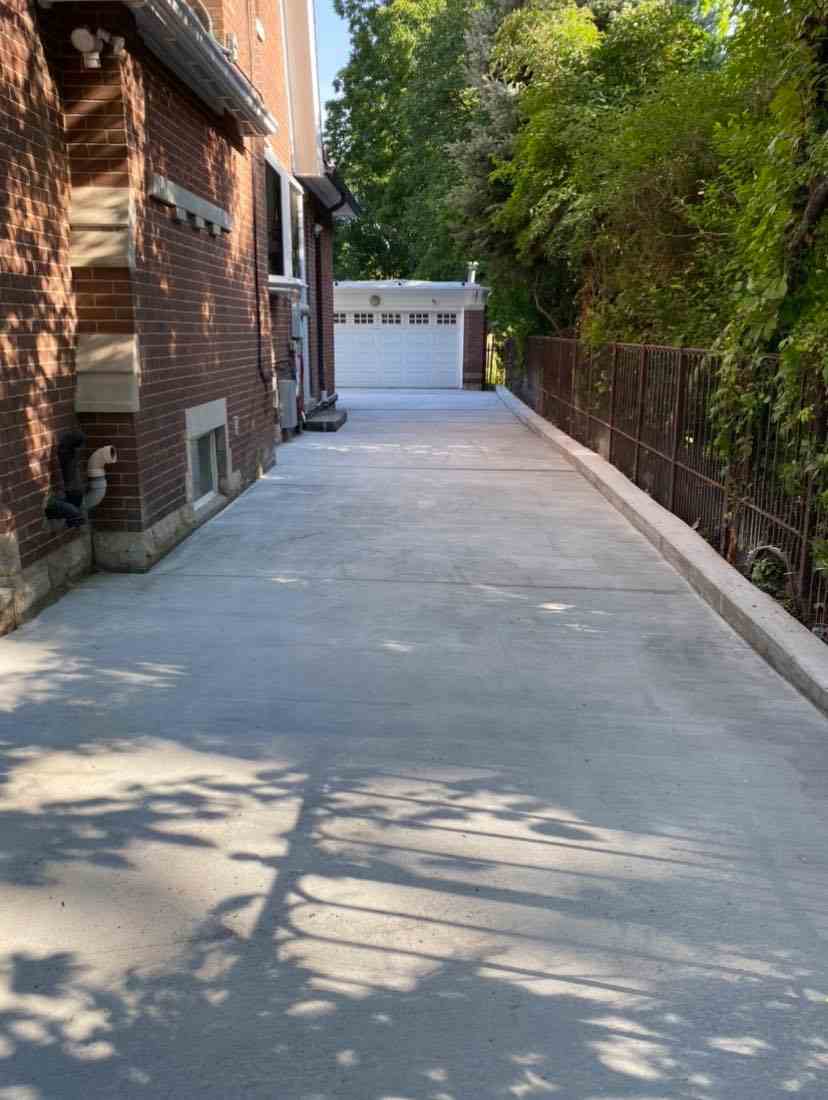 Concrete driveway