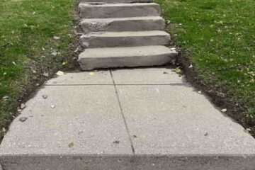 concrete step repair in toronto before