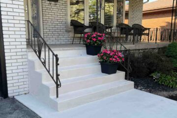 decorative concrete overlay porch and steps