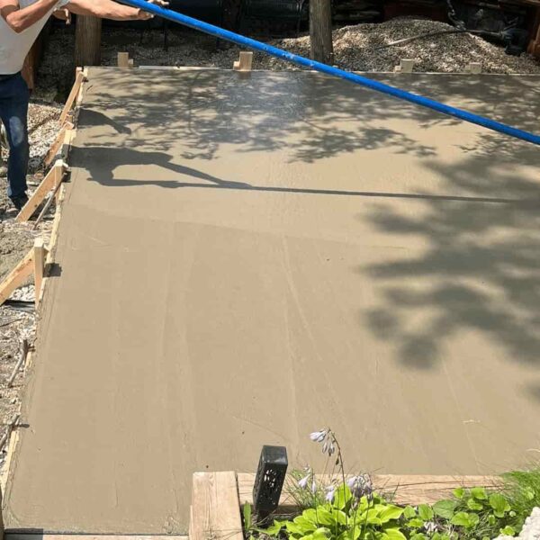 Back Patio New Concrete Poured in Toronto