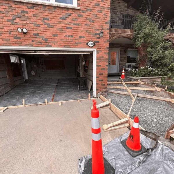 Garage pad and front enterance new concrete in mississauga