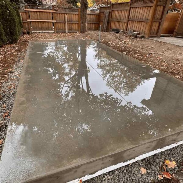 New Concrete Shed Base in Mississauga