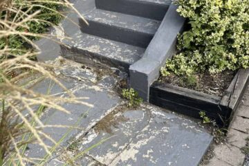 concrete porch replacement before