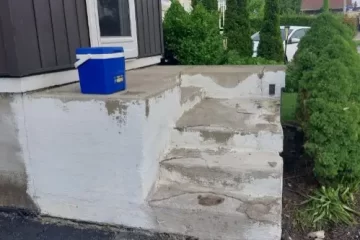 Concrete Entrance & Porch Resurfacing in Mississauga (Before)