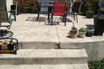 Concrete Patio Crack Repair Toronto (Before)