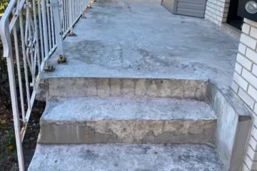 Concrete Porch Crack Repair (Before)