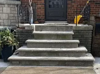 Concrete Porch & Entrance Resurfacing in Toronto (Before)