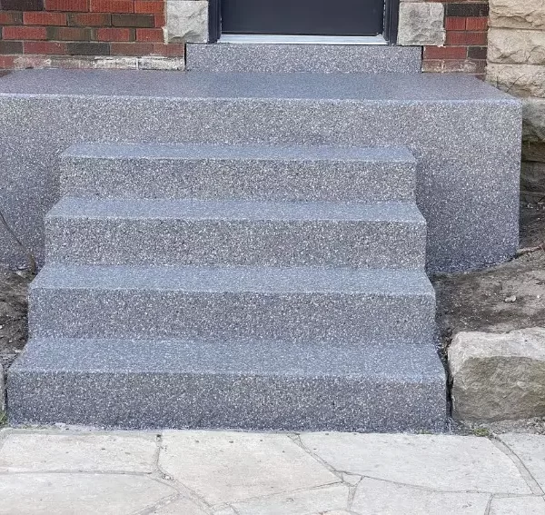 Concrete Porch Repaired in Burlington, Ontario (After)