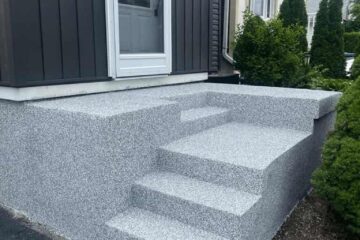 Concrete Porch Repair Project in Toronto (graniflex applied)