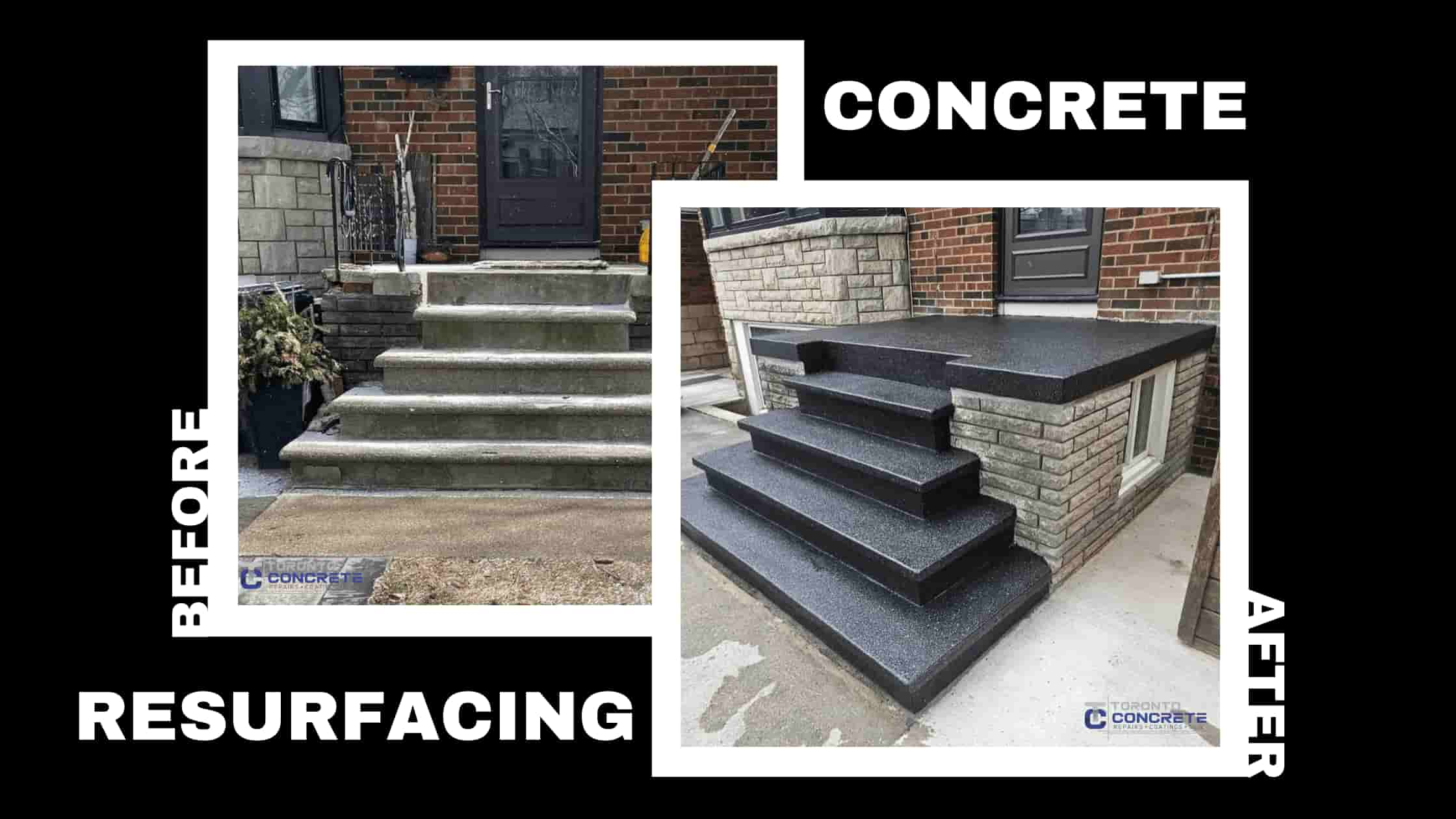 Concrete Resurfacing Before and After Images