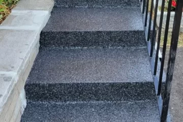 Concrete Resurfacing with UbaTube Brazilian Stone in Mississauga (After)