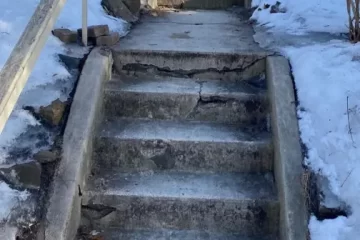 Concrete Step Repair in Etobicoke (Before)