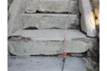 Concrete Steps Crack Repair Project Mississauga (Before)