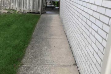 Concrete Walkway Repair & Overlay in Mississauga (Before)