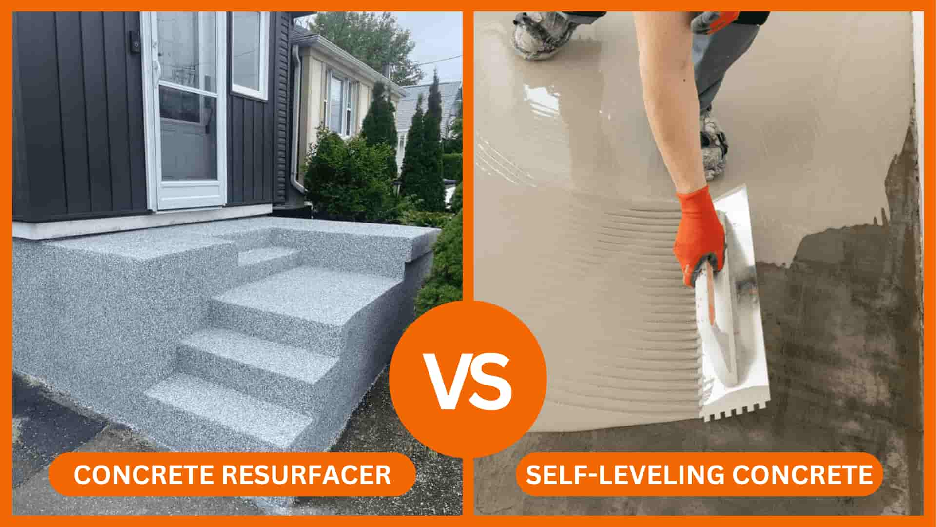 CONCRETE RESURFACER VS SELF LEVELING CONCRETE